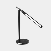 Modern Minimalist Stepless Brightness Fast Wireless Charging Foldable Aluminum Alloy Office Black Table Lamp With Night 