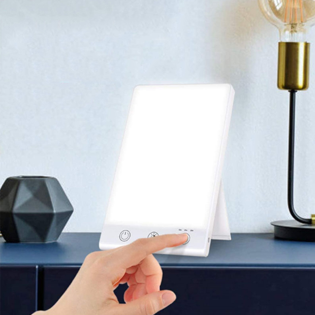 Left Touch Switch Temperature Right Adjustment Timing Middle Dimming Cold Warm White Light Modern Led Desk Phototherapy Lamp