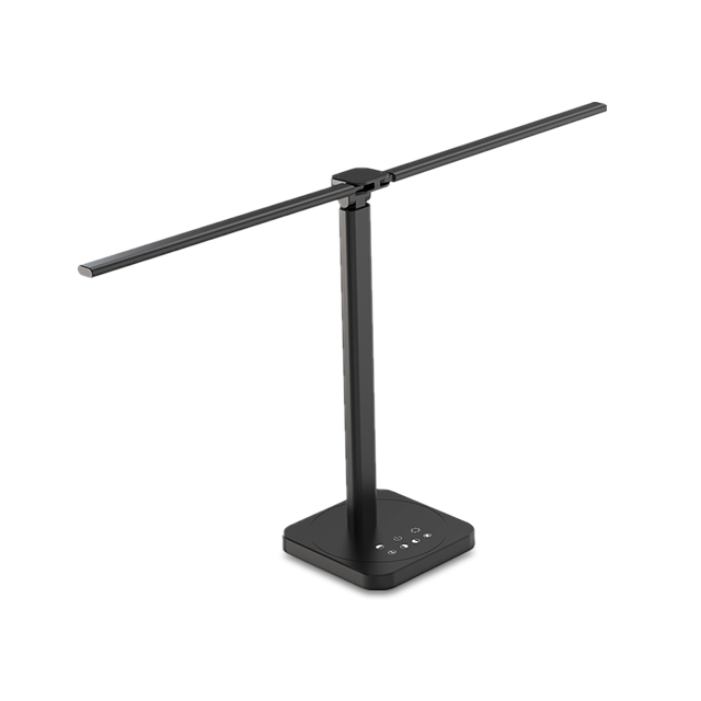 Large Light Luxury Computer Table Led Free Lighting Office Double Head Metal Desk Lamp With Adapter