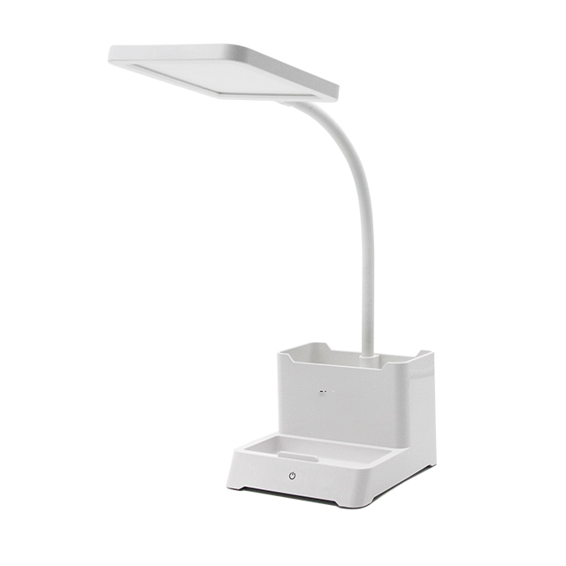 Modern Light Luxury Combination Small Bedside Cabinets Led square Desk Lamp With Pen Holder