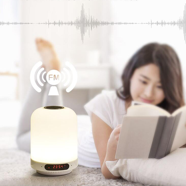 Rechargeable Portable Small Cute Modern Night Light Bluetooth Decorative Speaker Table Desk Lamp With Battery
